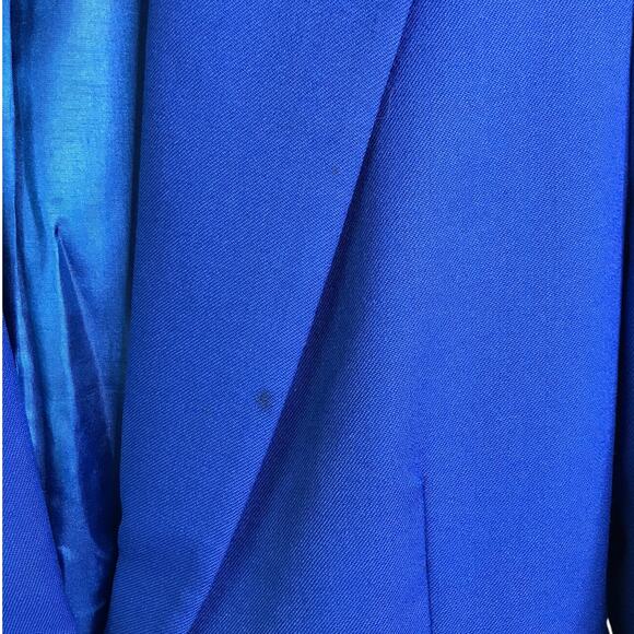 Pendleton Blazer Jacket Womens Sz 10 Bright Blue 100% Wool Single Button - Picture 5 of 8